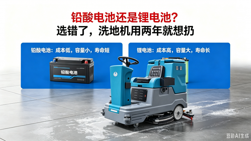 铅酸电池还是锂电池？选错了，洗地机用两年就想扔